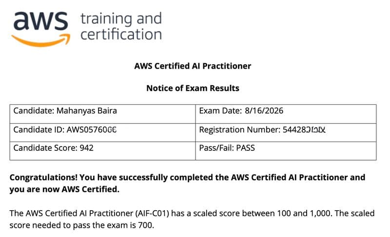 AWS Certified AI Practitioner